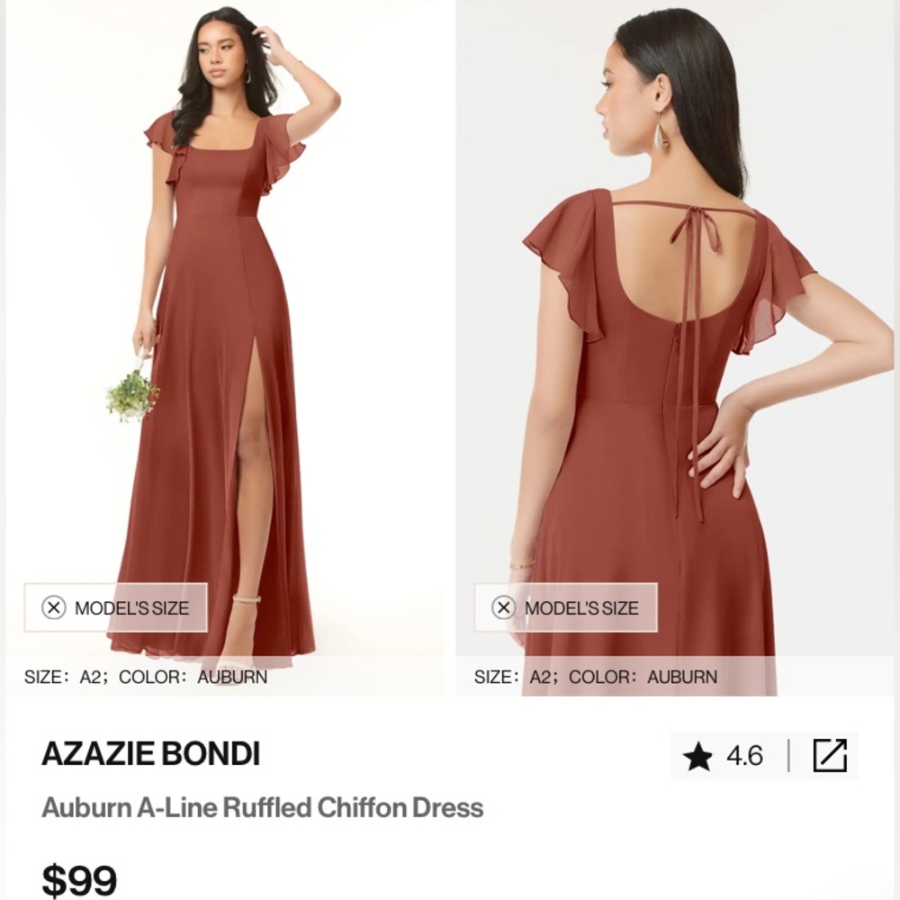 COPY - Azazie Bondi Auburn bridesmaid dress